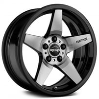 15" Reika Wheels Seeker R15 Black with Machined Face Flow Formed Rims