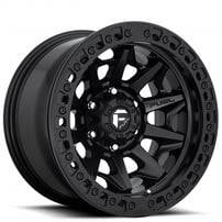 17" Fuel Wheels D114 Covert Beadlock Matte Black with Matte Black Ring Off-Road Rims 