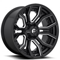 24" Fuel Wheels D711 Rage Gloss Black Milled Off-Road Rims 