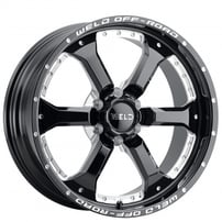20" Weld Off-Road Wheels Granada Six W125 Gloss Black Milled Rotary Forged Rims