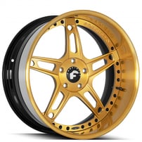 20" Forgiato Wheels Affilato Matte Gold with Black Inner Forged Rims