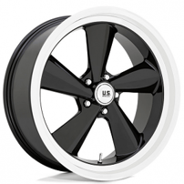 22" U.S. Mags Wheels TS U136 Gloss Black with Diamond Cut Lip Rims