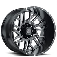 22" Scorpion Wheels SC-29 Matte Black Milled Off-Road Rims 