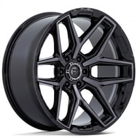 20" Fuel Wheels FC854BT Flux 6 Gloss Black Brushed Face with Gray Tint Off-Road Rims