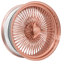 20x8" LA Wire Wheels Standard 150-Spoke Straight Lace Rose Gold Rims