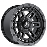 18" Hartes Metal Wheels YSM-763 Beast Black with Machined Dark Tint Face and Beadlock Off-Road Rims