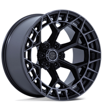 22" Fuel Wheels FC873 Charger Gloss Black Brushed Face with Dark Tint 6-Lug Off-Road Rims