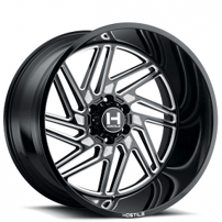 26" Hostile Wheels H116 Jigsaw Gloss Black with Milled Accents Off-Road Rims 