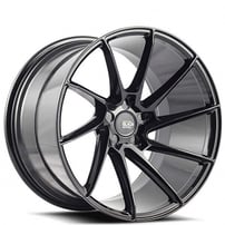 20/22" Staggered Savini Wheels Black Di Forza BM15 Gloss Black Super Concave Polaris Slingshot / 3-Wheeler Rims