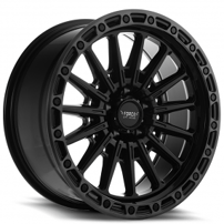 17" Force Off-Road Wheels F46 Gloss Black with Double Dark Tint Rims