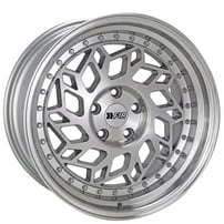 18" F1R Wheels R32 Machined Silver with Polished Lip Rims