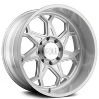 22" Cali Wheels 9111 Sevenfold Brushed and Clear Coated Off-Road Rims 