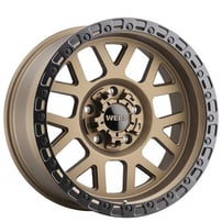 20" Weld Off-Road Wheels Cinch W115 Satin Bronze with Satin Black Ring Rotary Forged Rims