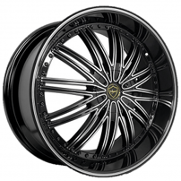 22" Elegance Wheels EL911 Gloss Black with Machined Face Rims