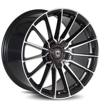 19" Curva Wheels CFF75 Black Machined Face Flow Forged Rims