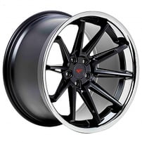 19" Ferrada Wheels CM2 Custom Matte Black with Chrome Lip Rims