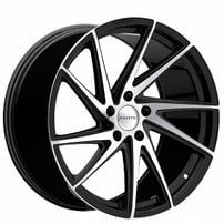20" Staggered Ravetti Wheels M10 Black with Machined Face Rims