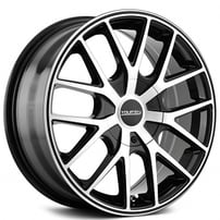 17" Touren Wheels TR60 3260 Black with Machined Face and Black Ring Rims 