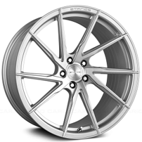 19/20" Staggered Stance Wheels SF01 Brush Face Silver Corvette True Directional Flow Formed Rims