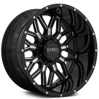 20" Massiv Off-Road Wheels OR1 Gloss Black with Milled Accents and Rivets Rims
