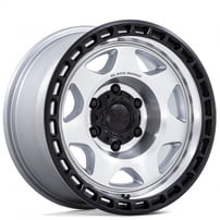 17" Black Rhino Wheels Voyager BR018 Silver Machined Face with Matte Black Lip Off-Road Rims
