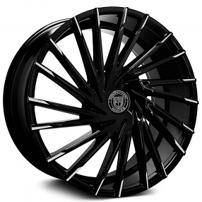 26" Lexani Wheels Wraith Black with Machined Tips Rims 