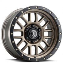 17" ICON Alloys Wheels Alpha Bronze with Black Ring Off-Road Rims