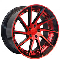 20x8.5/10" ERW ERW-3 Black Machined with Red Tinted Face Wheels (5x114/112/120, +35/40mm) 