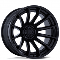 24" Fuel Wheels FC403MX Burn Matte Black with Gloss Black Lip Off-Road Fusion Forged Rims