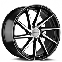 19" Staggered Versus Wheels VS267 Black with Machined Face Rims