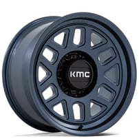 18" KMC Wheels KM451 Mesa Metallic Blue Off-Road Monoblack Forged Rims
