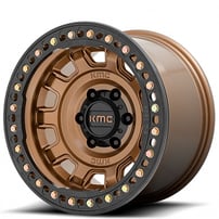 17" KMC Wheels KM236 Tank Beadlock Matte Bronze Off-Road Rims