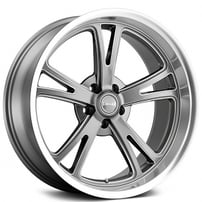 18" Ridler Wheels 606 Grey with Milled Spokes and Diamond Lip Rims 