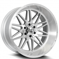 20" Force Off-Road Wheels F44 Silver Brushed Milled Rims