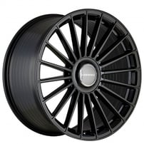 22" Staggered Varro Wheels VD48X Gloss Black Spin Forged Floating Cap Rims 