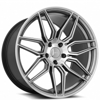 19/20" Staggered MRR Wheels M024 Gunmetal with Machined Face Corvette Flow Formed Rims