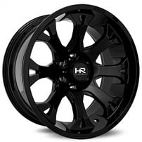 20" Hardrock Wheels H505 Bloodshot Xposed Gloss Black Off-Road Rims 