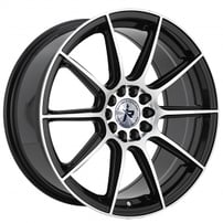 18" Impact Racing Wheels 502 Gloss Black with Machined Face Rims