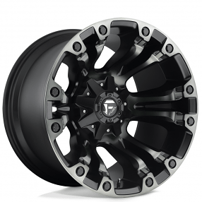 18" Fuel Wheels D851 Vapor Matte Black with Gray Tint Crossover Rims