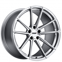 19" TSW Wheels Bathurst Silver with Mirror Cut Face Rotary Forged Rims
