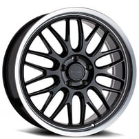 17" Petrol Wheels P4C Gloss Black with Machined Lip Rims