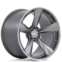 20" American Racing Wheels Modern AR946 TTF Matte Anthracite with Machined Lip Rims