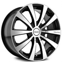 15" Touren Wheels TR3 3130 Black with Machined Face and Lip Rims 