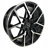 18" Elegant Wheels E009 Gloss Black with Machined Face Rims