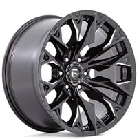 22" Fuel Wheels D803 Flame 6 Gloss Black Milled Off-Road Rims