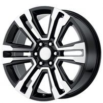 20" OE Creations Wheels PR182 Gloss Black Machined Rims 