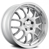 18" Versus Wheels VS824 Silver with Polished Lip Rims