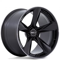 20" American Racing Wheels Modern AR946 TTF Gloss Black with DDT Lip Rims