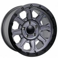 17" Tremor Wheels 103 Impact Graphite Grey with Black Lip Off-Road Rims