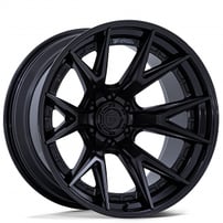 24" Fuel Wheels FC402MX Catalyst Matte Black with Gloss Black Lip Off-Road Fusion Forged Rims